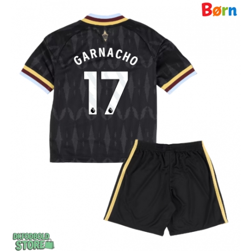 Aston Villa Alejandro Garnacho #17 Replika Babytøj Udebanesæt Børn 2026-27 Kortærmet (+ Korte bukser)